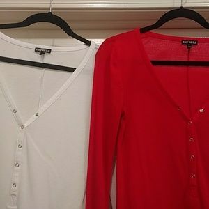 🔥Bundle of two Express V Neck Tops